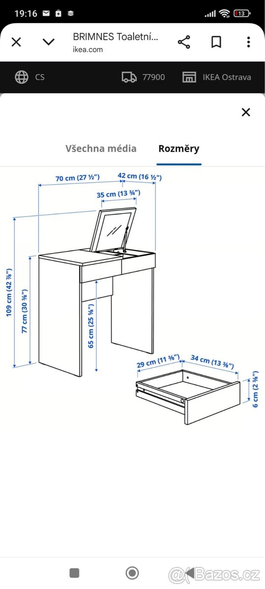 Toaletní stolek Brimnes - 6