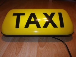 Transparent Taxi velký , magnetický , 12 V - 6