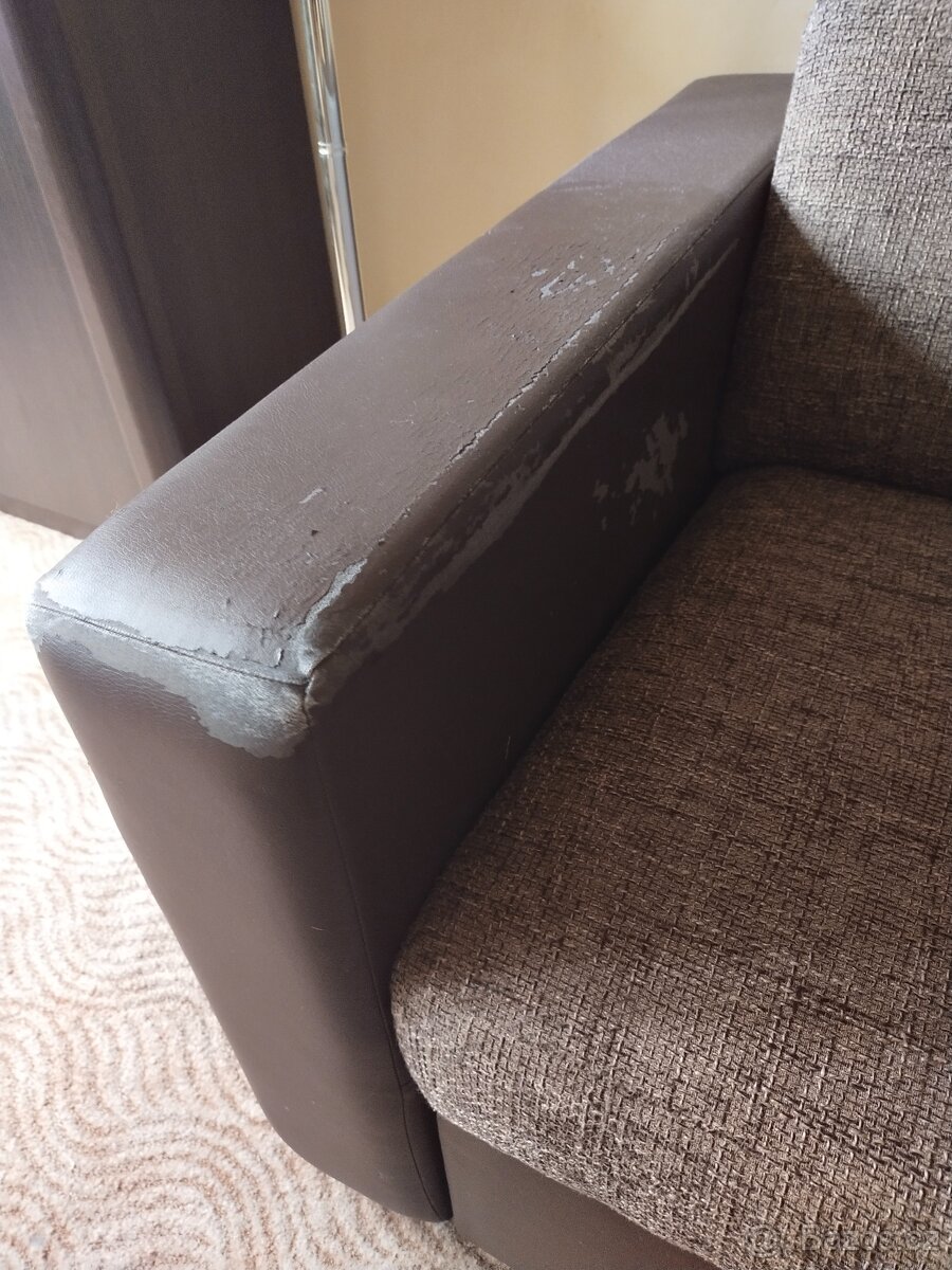 Rohová sedačka rozkládací + křeslo - 6