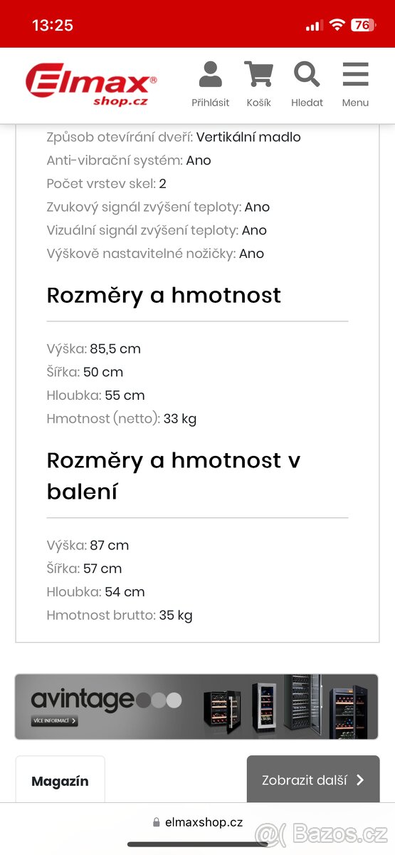 Vinotéka Climadiff CLD55B1 - 6