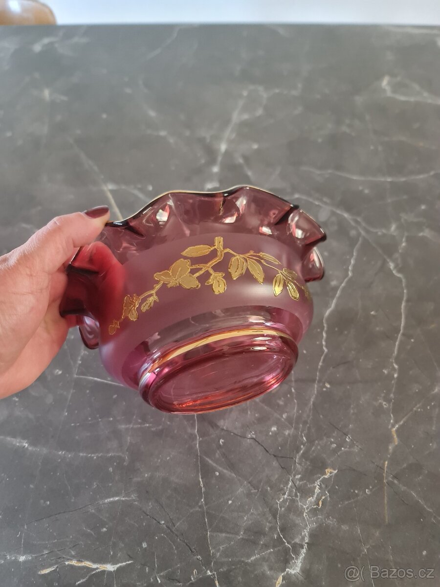 Krásná mísa z růžového skla - 6