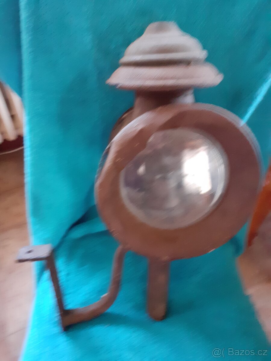 Starodávné lampy ke kočárum, petrolejove lampy - 6