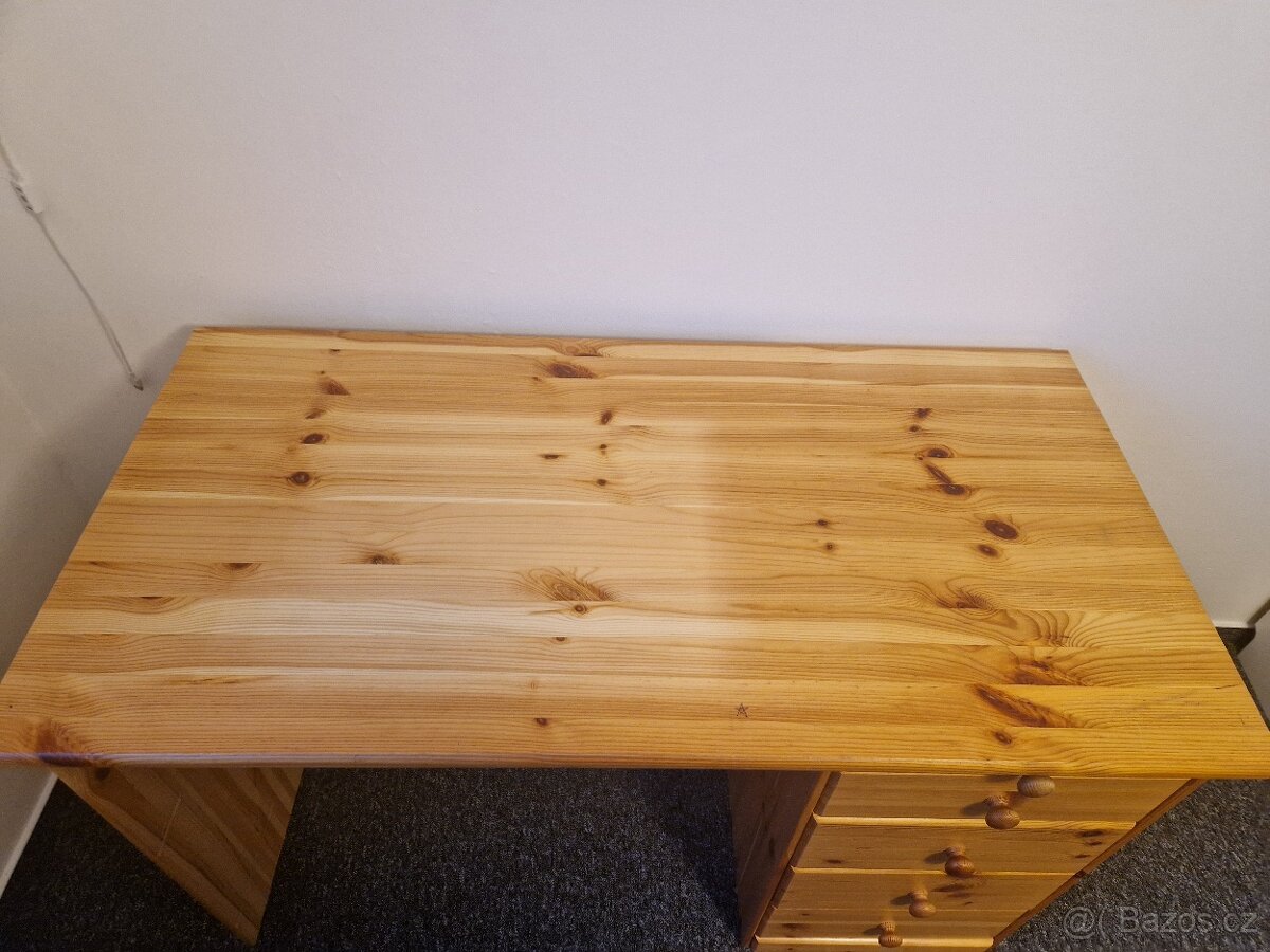 Psací stůl borovice 120x60 - 6