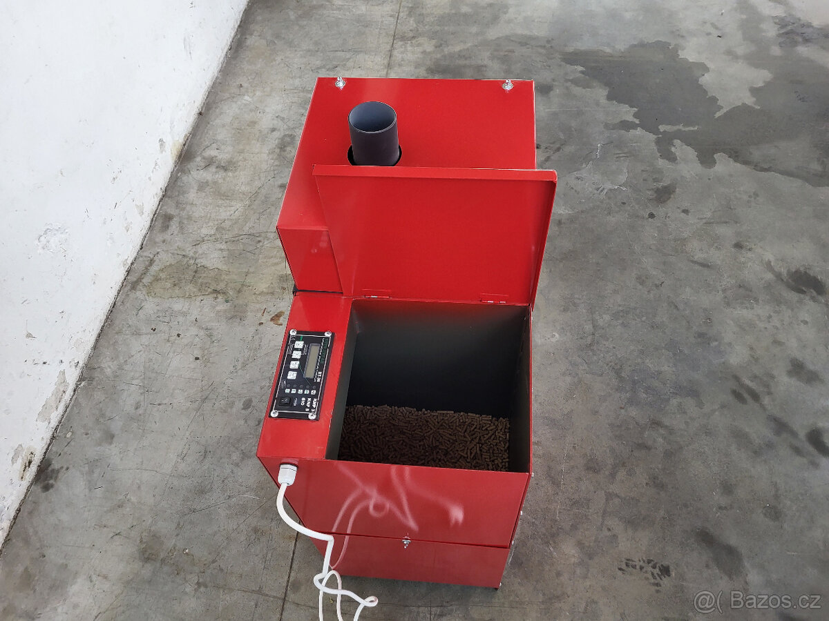 Prodám horkovzdušná kamna na pelety pro dílnu KNP 5 - 6