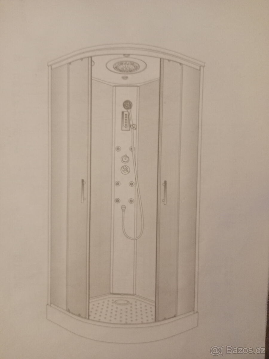Sprchový box hydromasážní 90x90 - 6