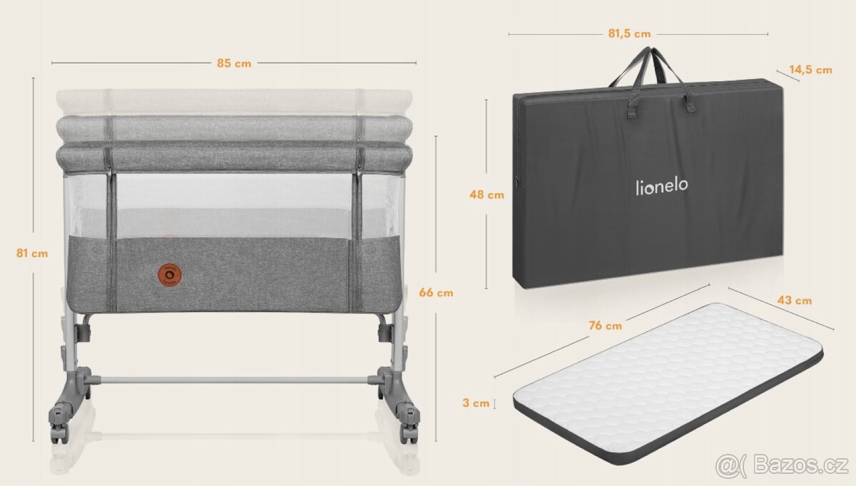 Postýlka 3v1 Lionelo Aurora - 6