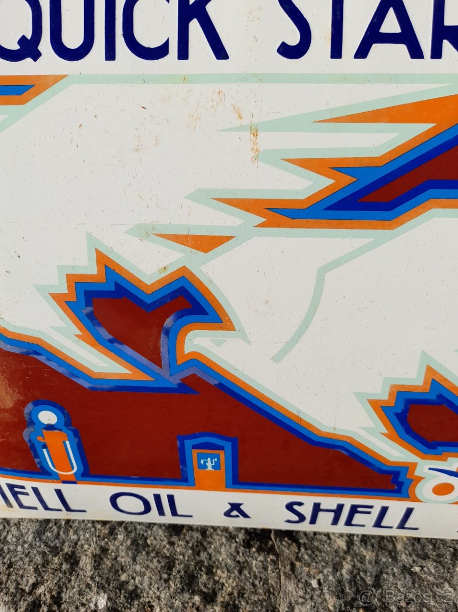 Stará reklamní cedule Shell smalt - 6