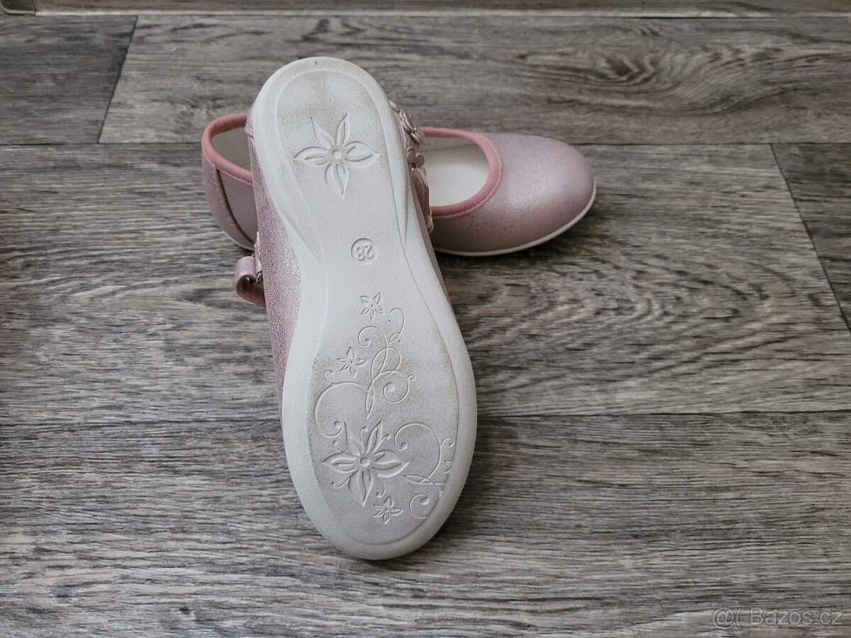 Dětské růžové baleríny vel. 28 - 6