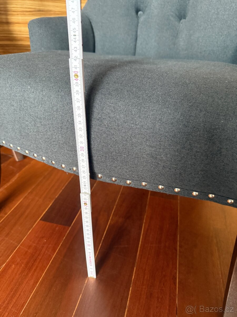 Designové šedé křeslá - 6