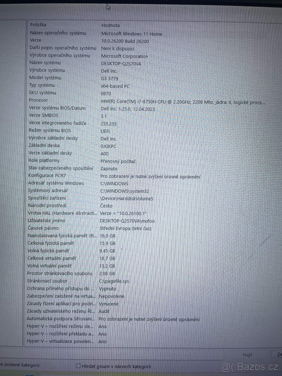 Herní notebook DELL G3 17 Gaming 3779 - 6