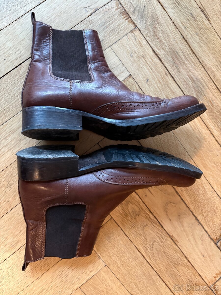 Dámské kožené chelsea boty Baťa (39/40) - 6