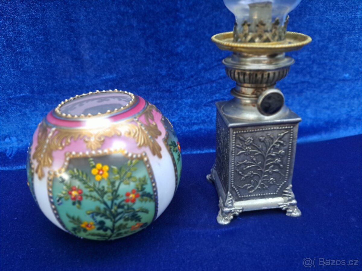 Petrolejová lampa kovová - 6