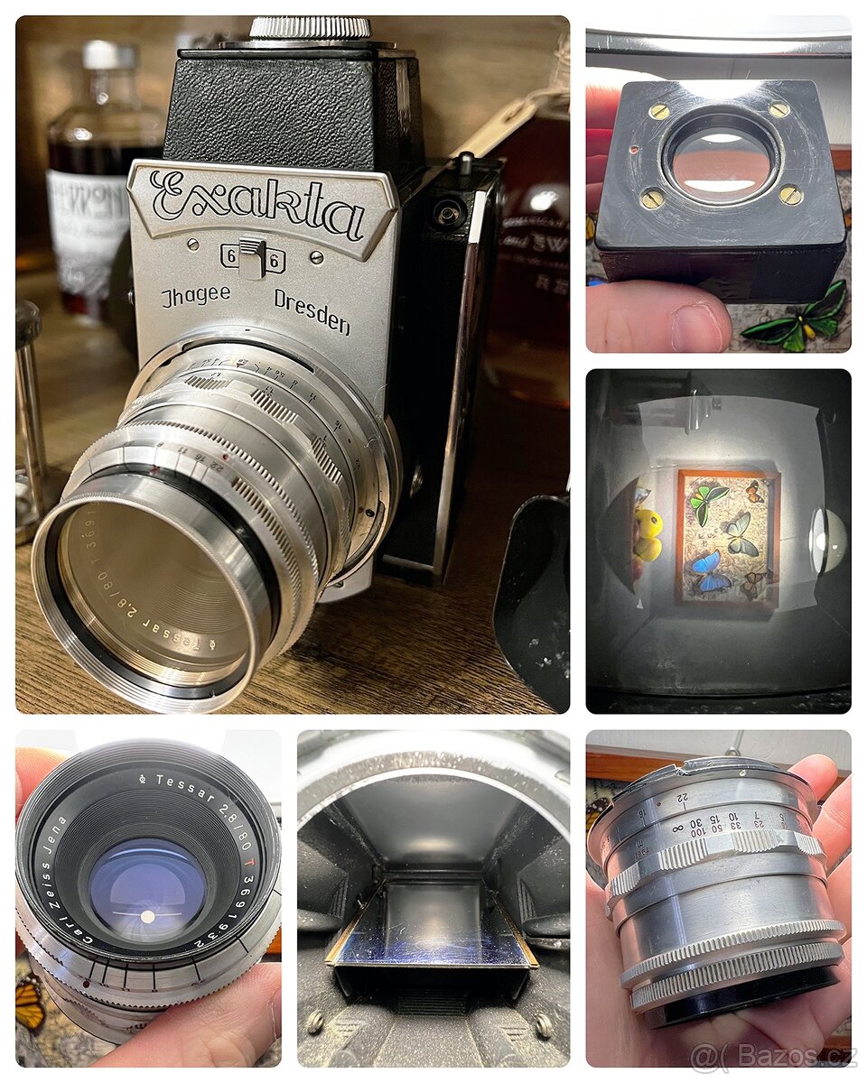 Raritní historický středoformát Exakta 66 Vertical - 6