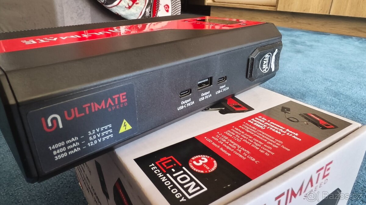 Startovací zdroj s kompresorem, powerbanka - 6