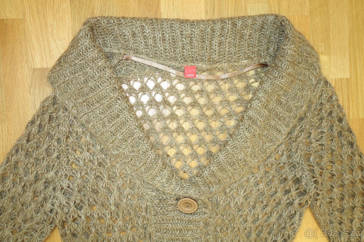 Dámský svetr/ svetřík se šálovým límcem vel. M - 6