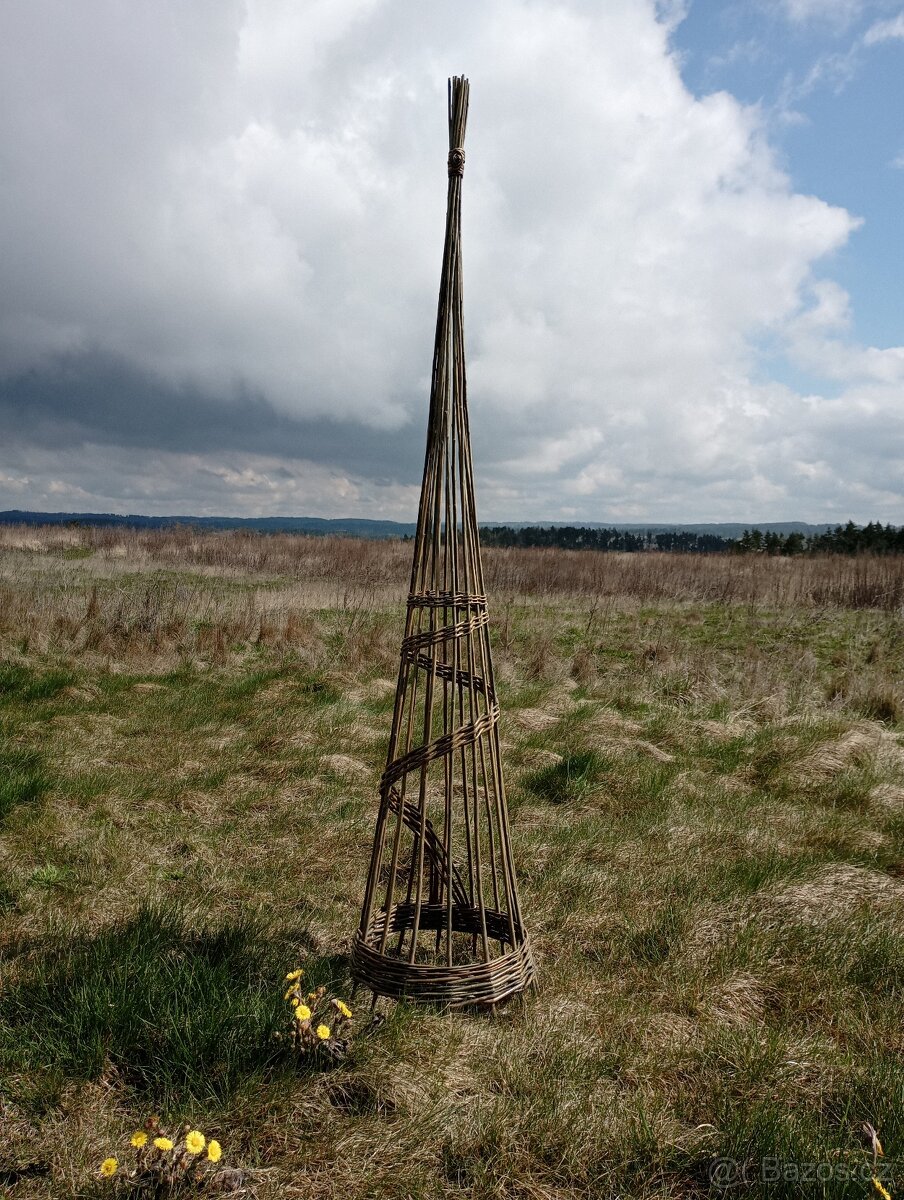 Proutěný dekorační kužel - 6