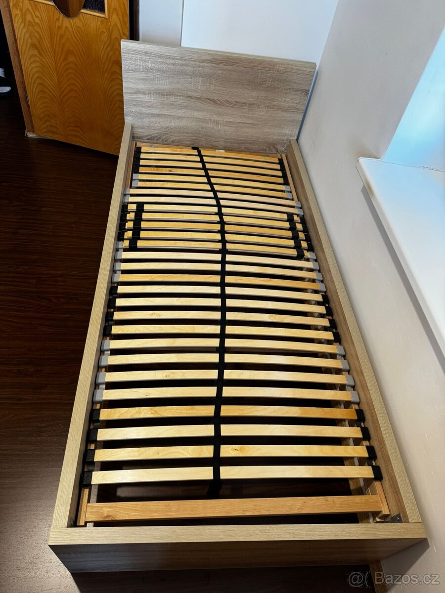 2x Postel 90x200 + rošty + matrace - 6