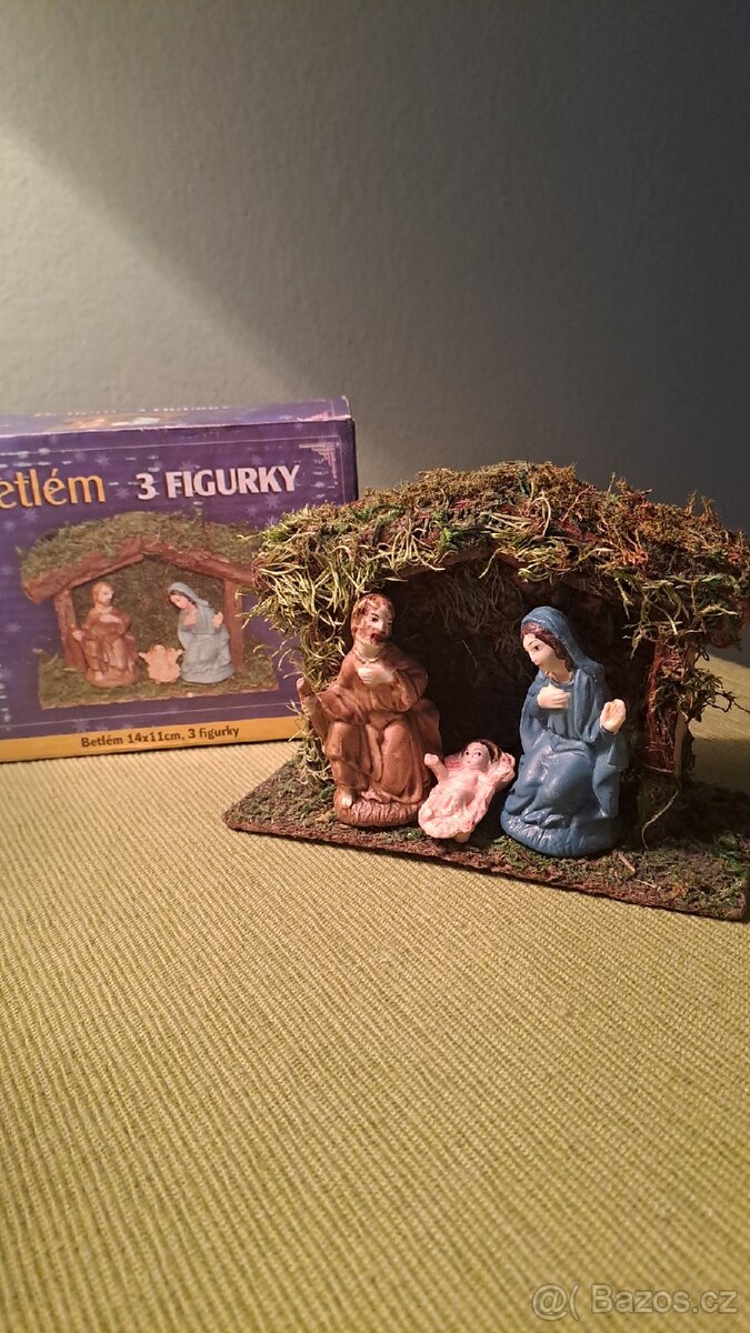 RETRO -betlém,kořenky,lampička,kovová polička - 6