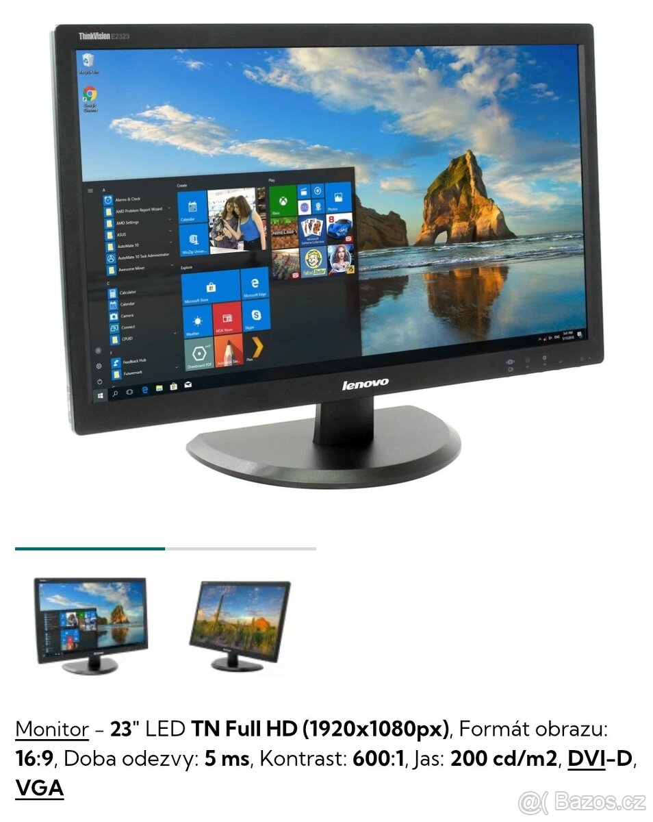 Stolní PC s monitorem, klávesnicí a myší - 6