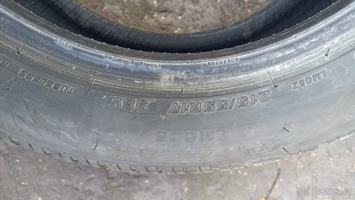 215 55 17 Bridgestone blizzak LM 005 3 kusy - 6