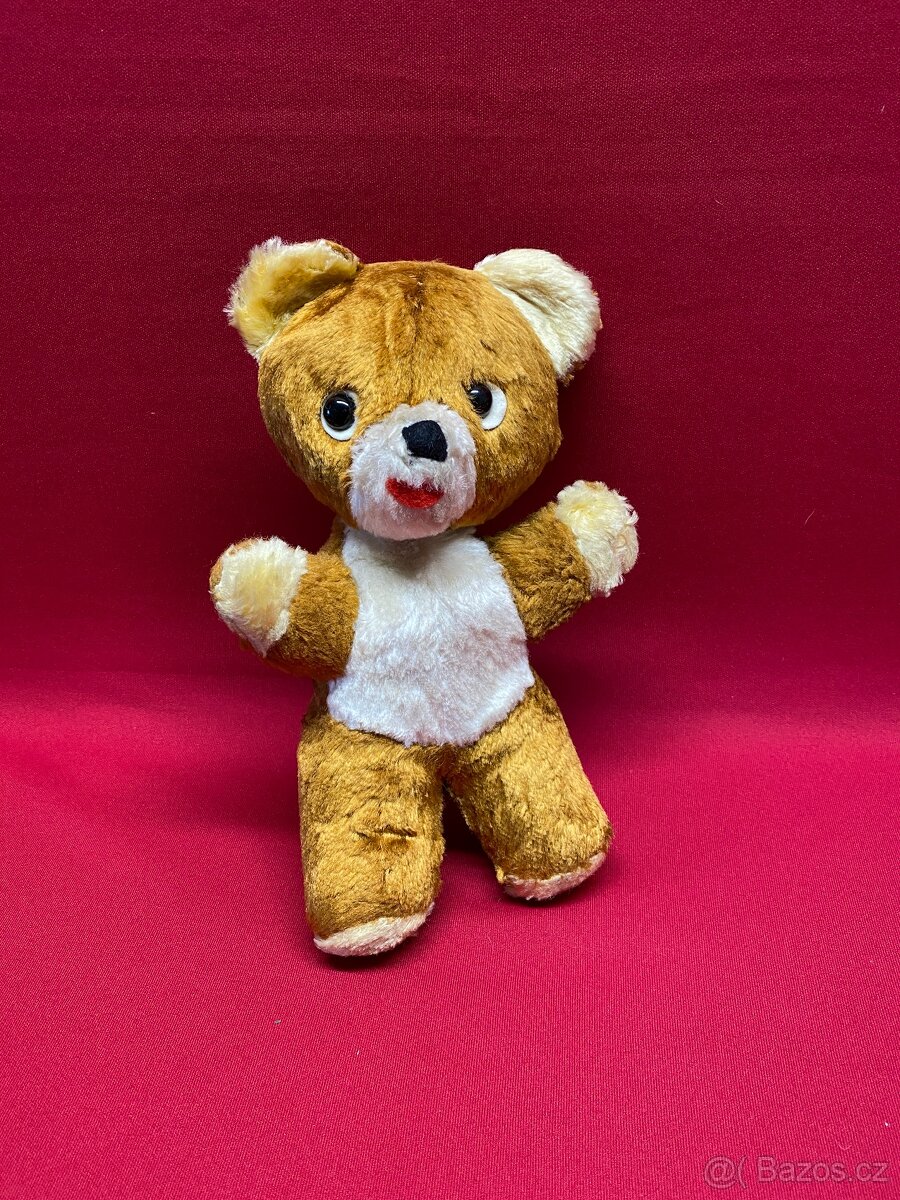 staré hračky plyšový medvěd retro hračka medvídek plyšák - 6