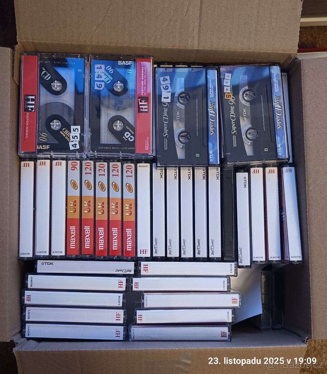 Nabízím cca 700 MC kazet Chromky, Metal MC Raritní , HF - 6