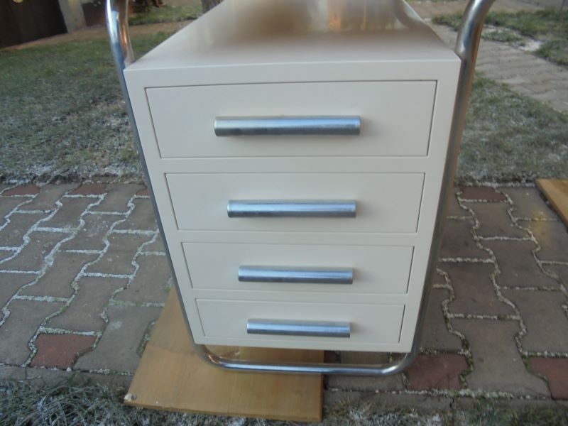 Chromovaný psací stůl Funkcionalismus - 6