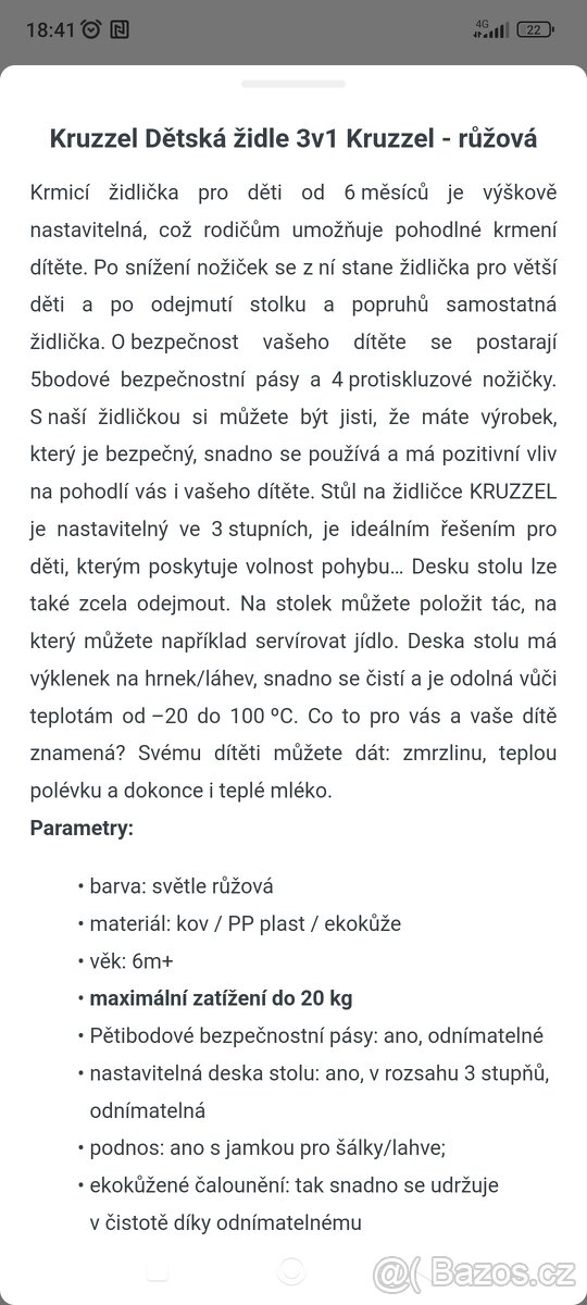 Jídelní židle Kruzzel nová - 6