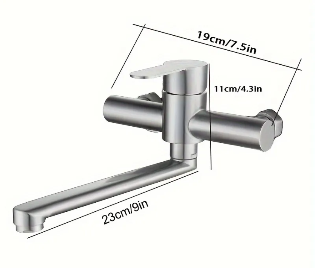 Vodovodní baterie nástěnná - černá - 6