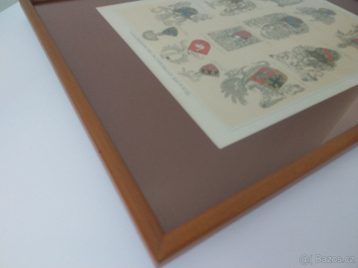 Heraldika, historie vývoje erbů, chromolitografie z r. 1893 - 6