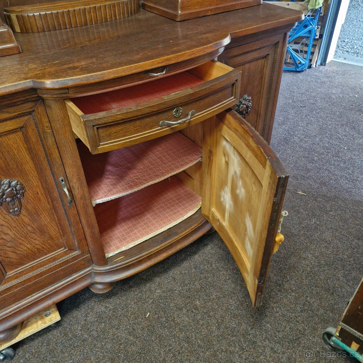 Starožitný příborník- komoda - 6