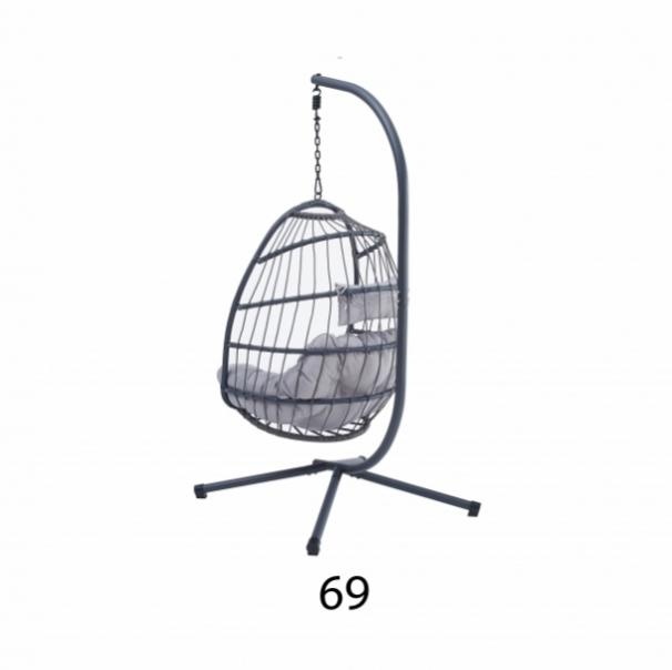 Závěsné křeslo (houpačka) šedá barva - 6