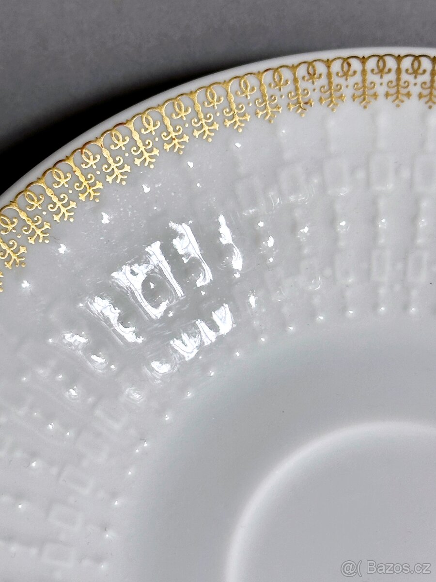 Vintagní moka šálek s podšálkem. - 6