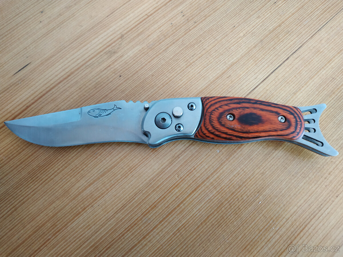 Zavírací kapesní nůž Columbia + vystřelovací nůž - 6