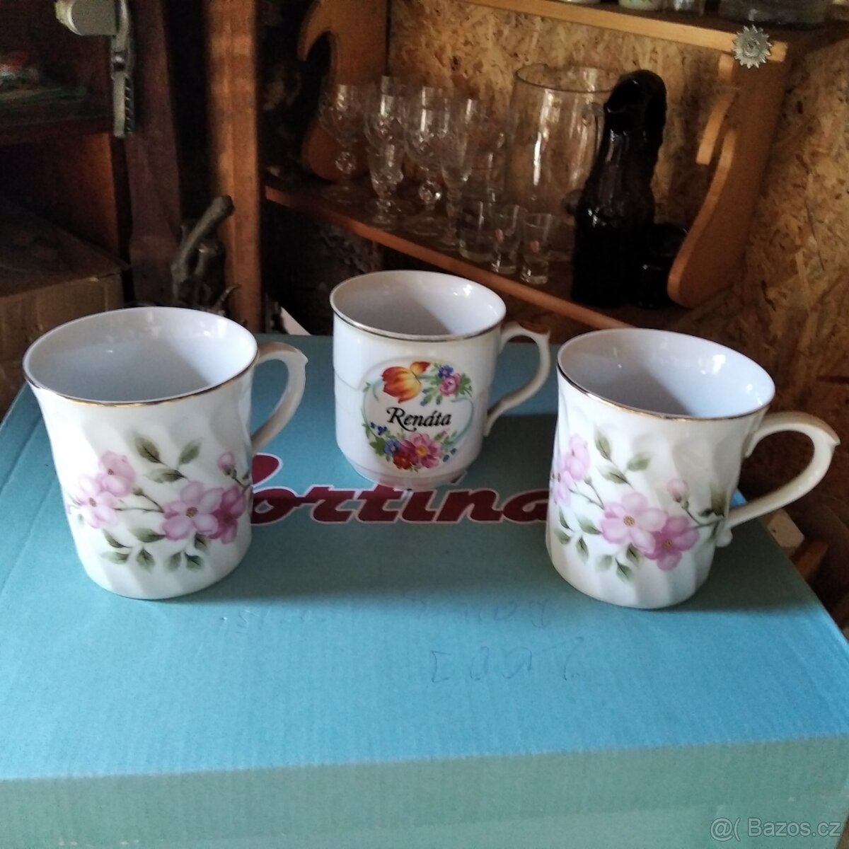 stare porcelanove hrnky malovane sady - 6