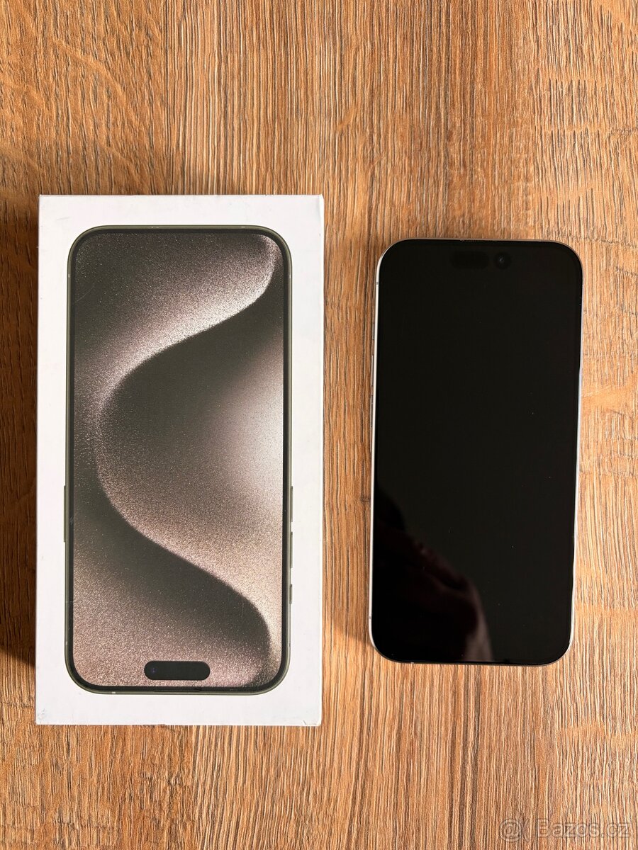 Prodám iPhone 15 pro 128g natural titan 14900 - 6