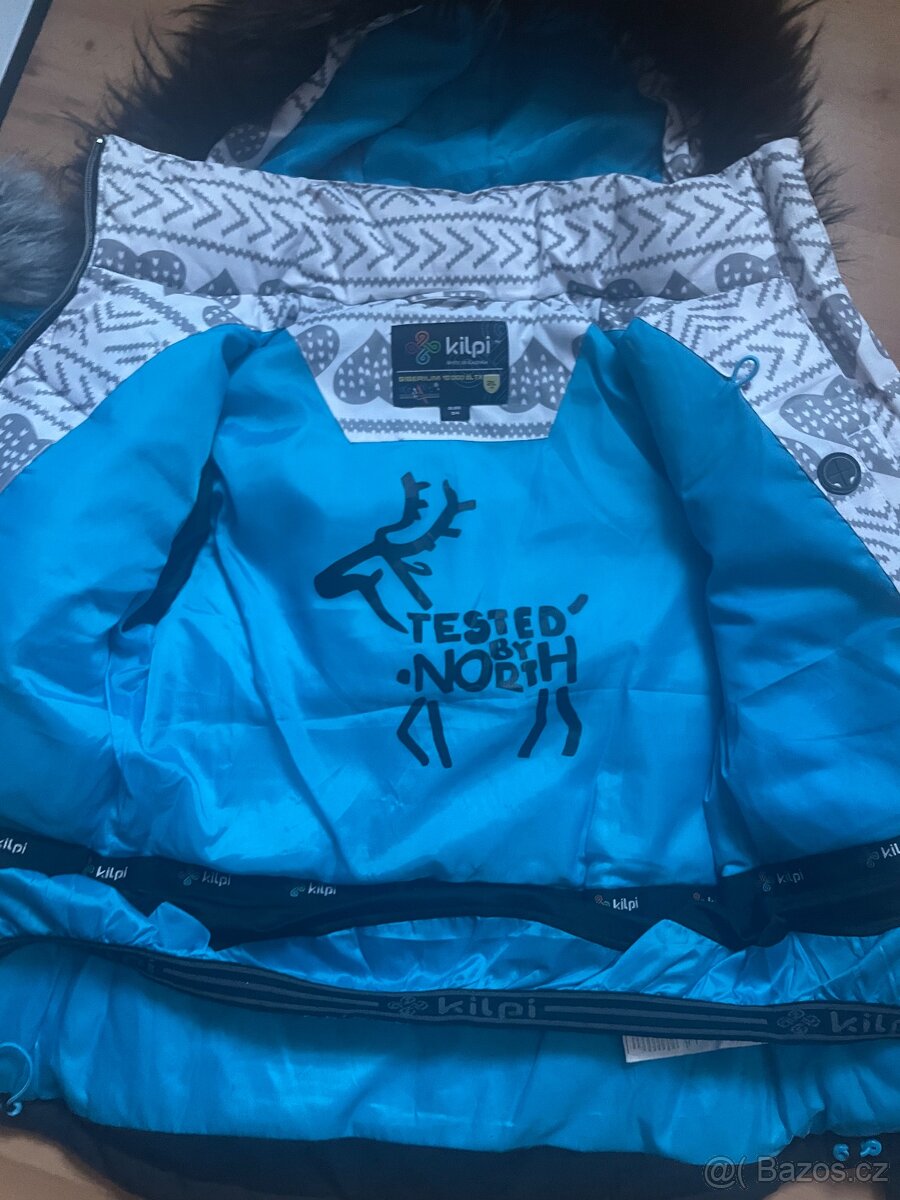 Zimní set zn. Kilpi vel. 34, modrá mikina, kalhoty/modré, bu - 6