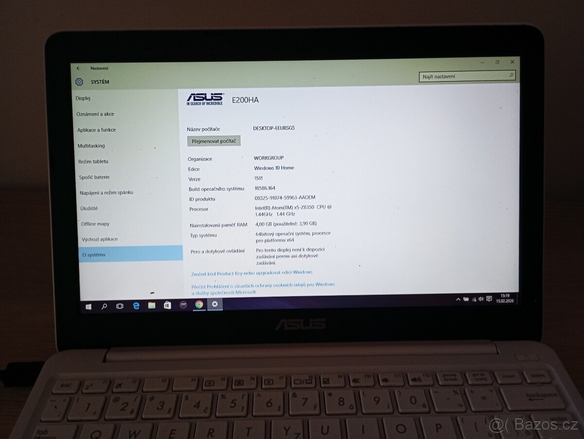 Starý ntb Asus E200HA - 6