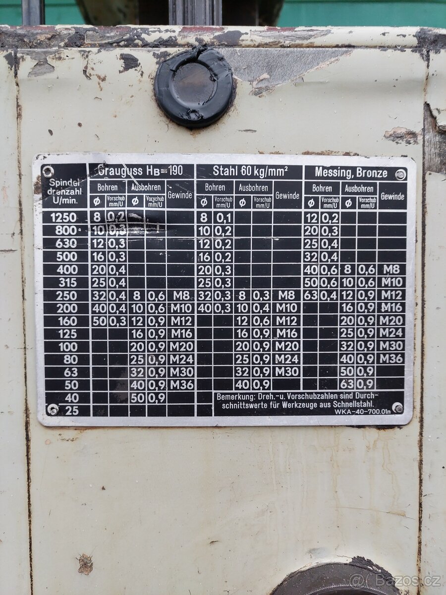 Vrtačka stojanová WKA 40 - 6