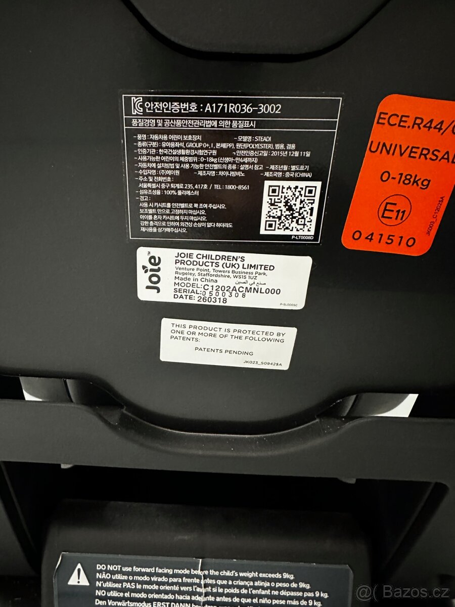 Autosedačka Joie Steadi 0-18kg - 6