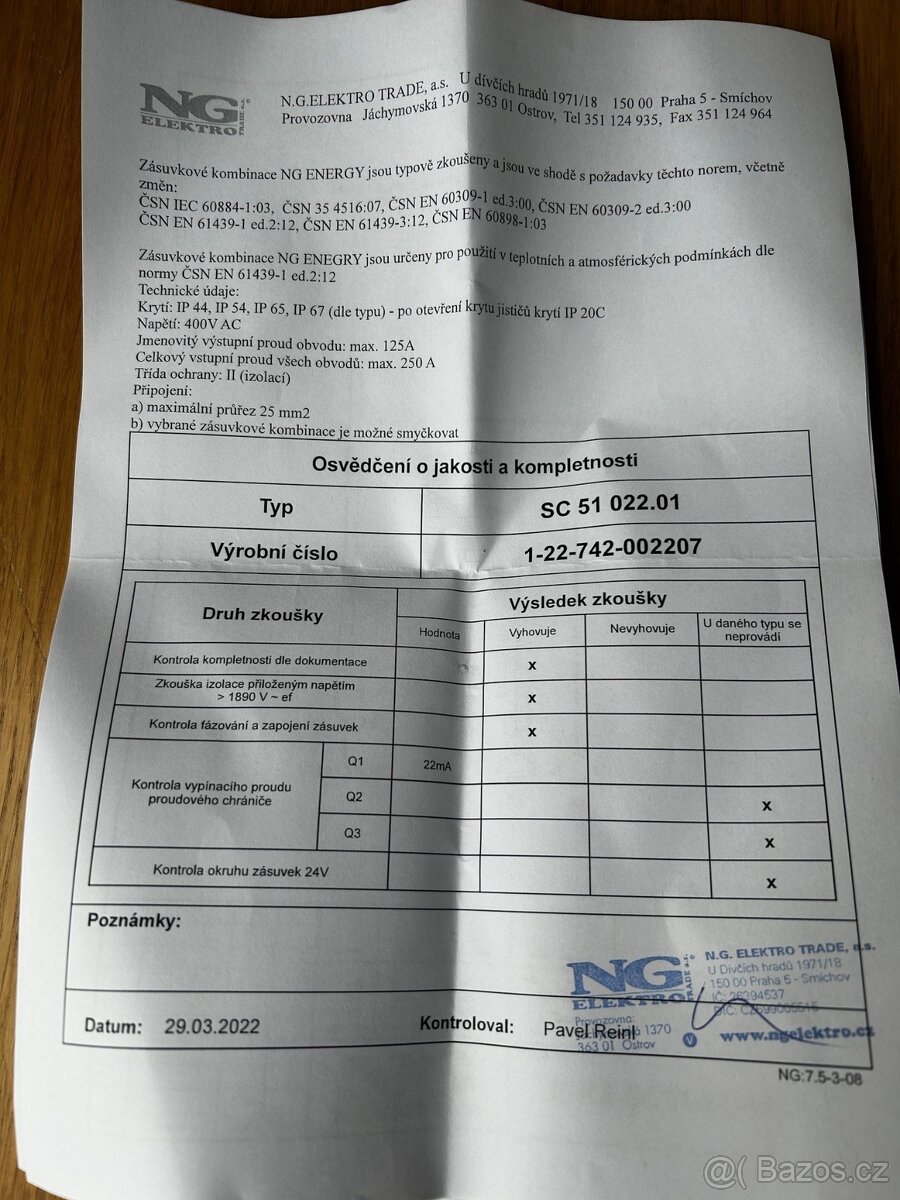 Zásuvková skříň nástěnná SC 51 022 E.01 jištěná s chráničem - 6