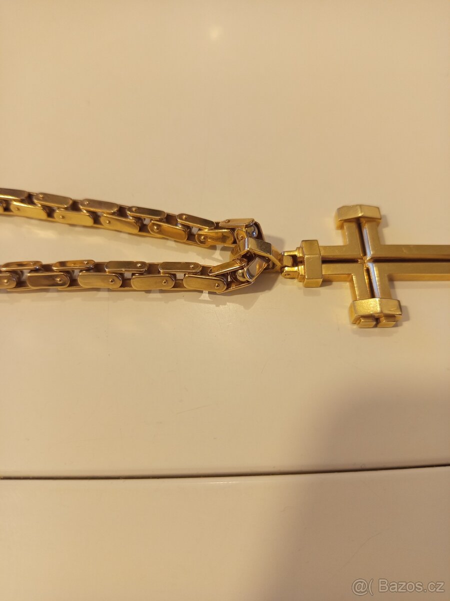Zlatý řetěz s křížem 140,23g - 6