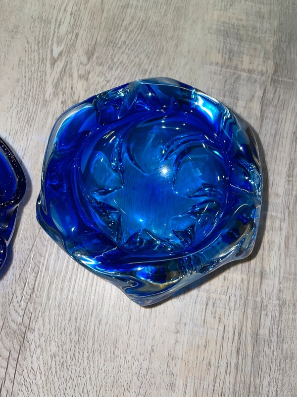 Retro popelník hutní sklo - 6