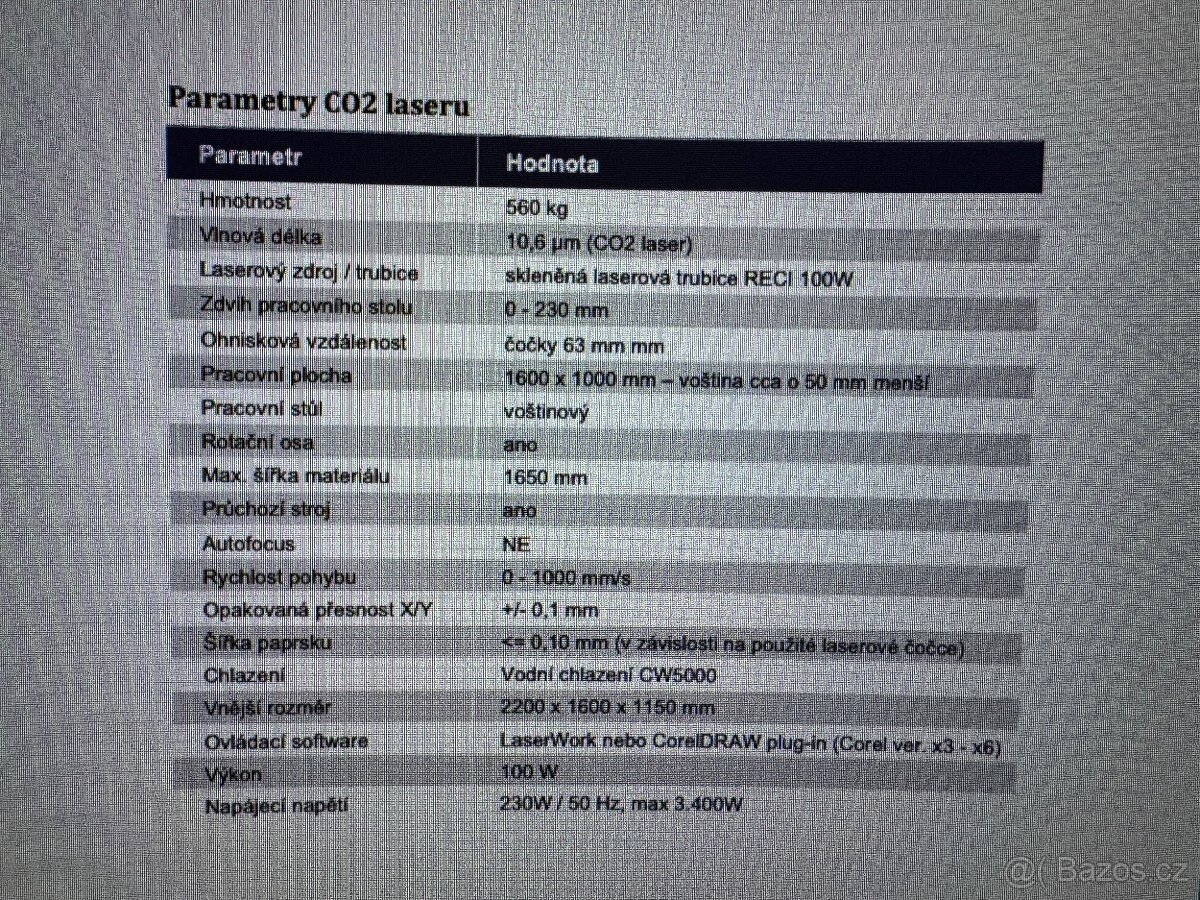 Co2 laser HSG 100w 1000x1600mm - 6