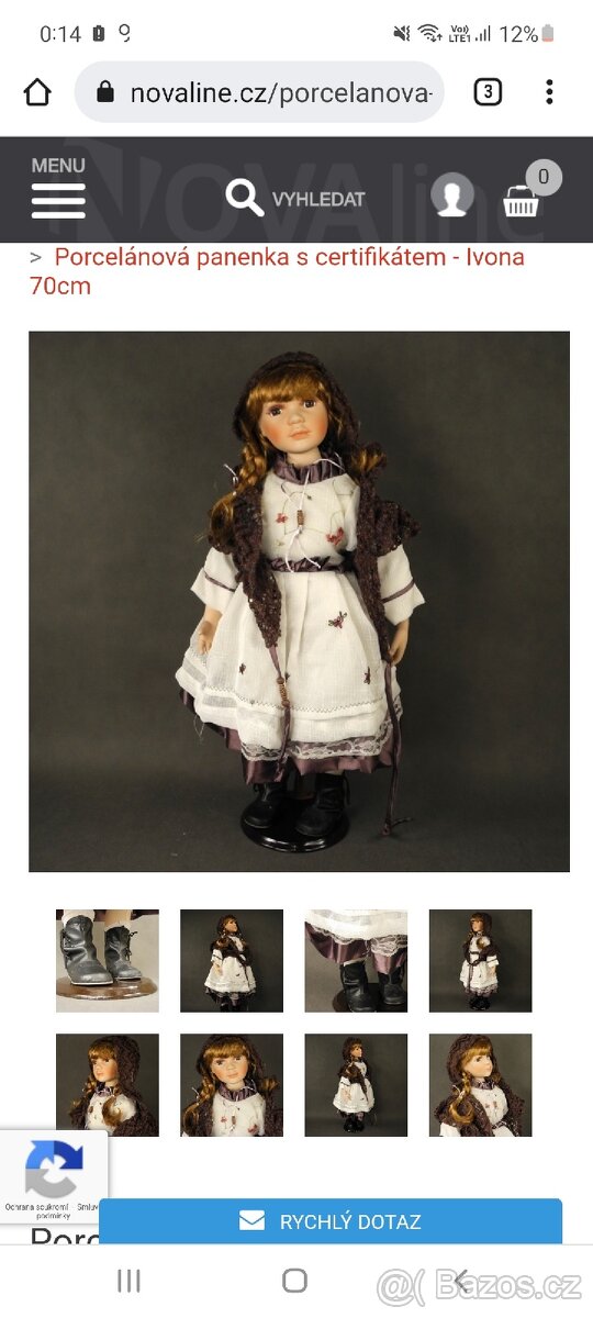 Porcelánová sběratelská panenka - 6