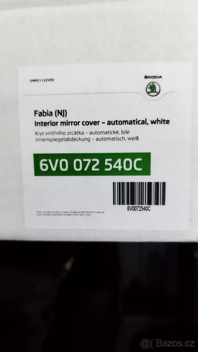 Dekorativní kryt vnitřního zrcátka FABIA III - 6