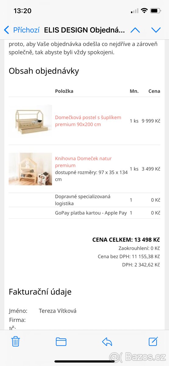 Domečková postel Elis Design s regálem - 6