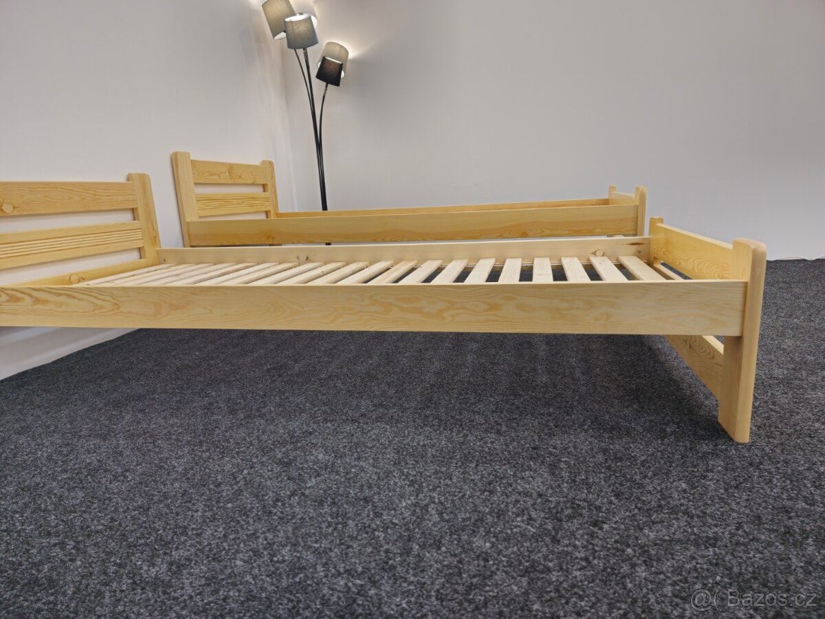 Prodám nové postele s roštem 80x200. - 6