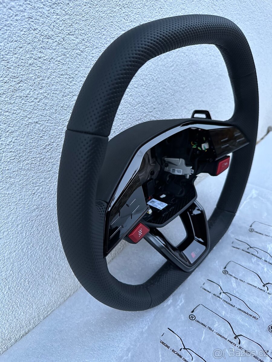 Audi sportovy volant perforovany cierny RS3 RSQ3 RS4 RS5 - 6