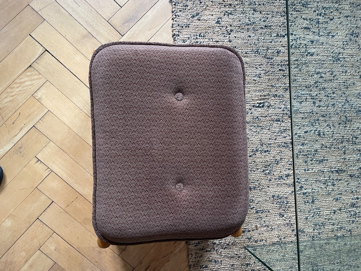 Retro taburet/podnožka 70. léta TON - 6